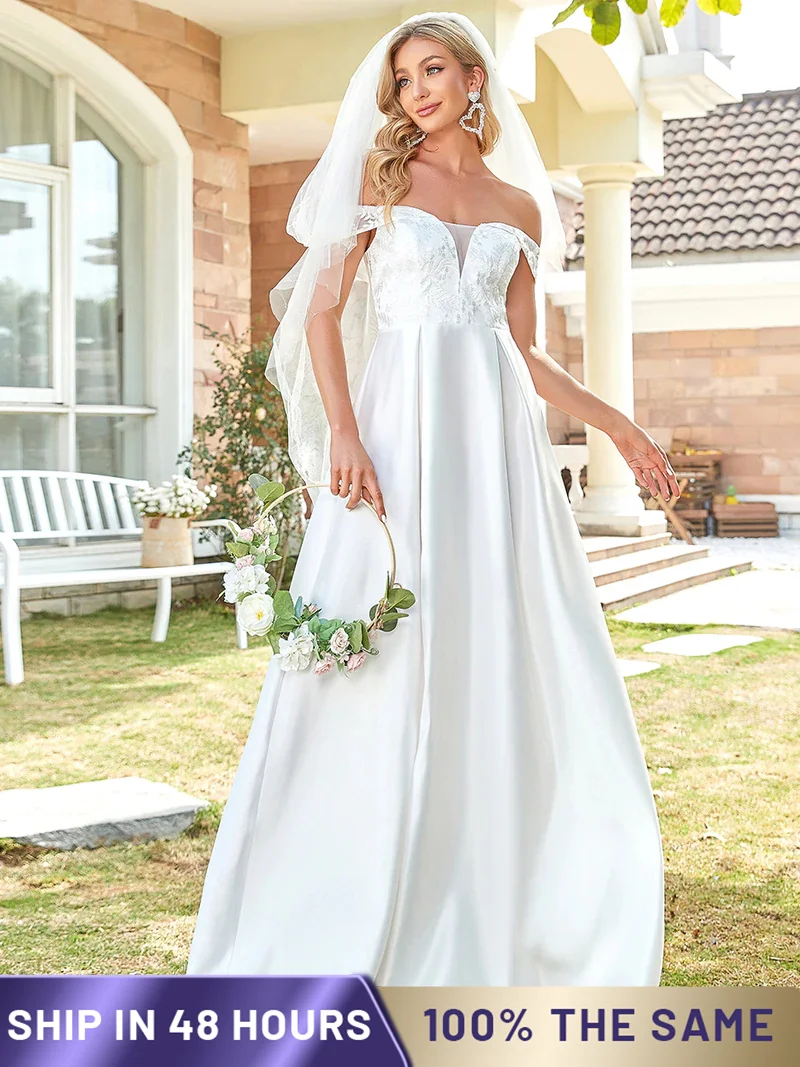 Elegant Wedding Dress Long Cute Deep V-neck A Line Off-Shoulders Floor Length 2022 Ever Pretty Of Simple Wedding Women Dress
Elegant Wedding Dress Long Cute Deep V-neck A Line Off-Shoulders Floor Length 2022 Ever Pretty Of Simple Wedding Women Dress