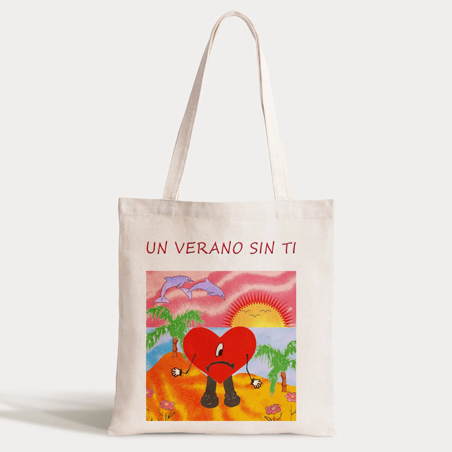 Bad Bunny Canvas Bag Casual Large Hand Bags Shopping UN VERANO SIN TI Music Album Handbag Print Female Eco Large Capacity Bag 
Bad Bunny Canvas Bag Casual Large Hand Bags Shopping UN VERANO SIN TI Music Album Handbag Print Female Eco Large Capacity Bag