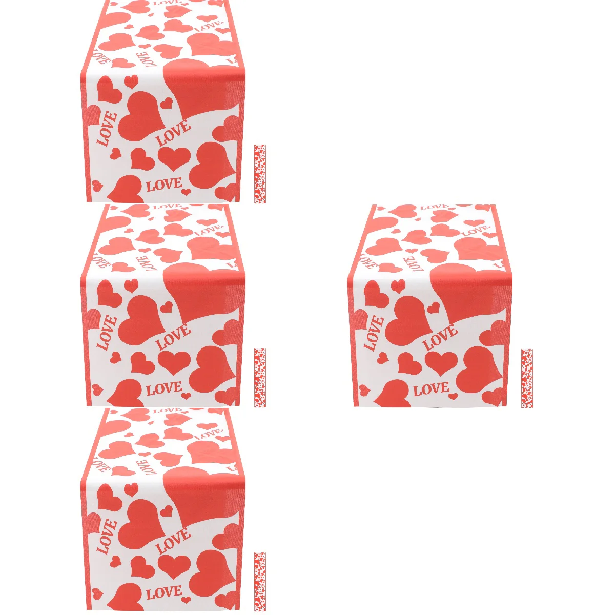 4pcs Decorative Table Runner Valentine's Day Heart Printing Table Runner Table Decor
4pcs Decorative Table Runner Valentine's Day Heart Printing Table Runner Table Decor