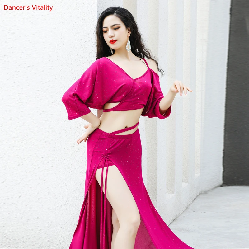 Belly Dance Practice Suit Half Sleeves+split Long Skirt 2pcs for Women Proffesional Bellydance Costume Oriental Wear Outfit
Belly Dance Practice Suit Half Sleeves+split Long Skirt 2pcs for Women Proffesional Bellydance Costume Oriental Wear Outfit