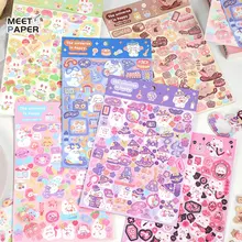 1 sheet Cute Cattoon Kawaii Sticker Scrapbook Phone Guitar Laptop Sticker Decal Decor Kid Birthday Gift School Stuff for Girls