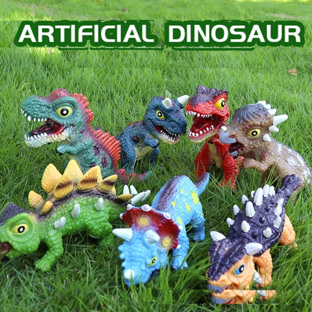 

Soft Rubber Dinosaur Model Toy Early Educational Tyrannosaurus Simulation Pterosaurus Dragon Squeeze Multi-colored