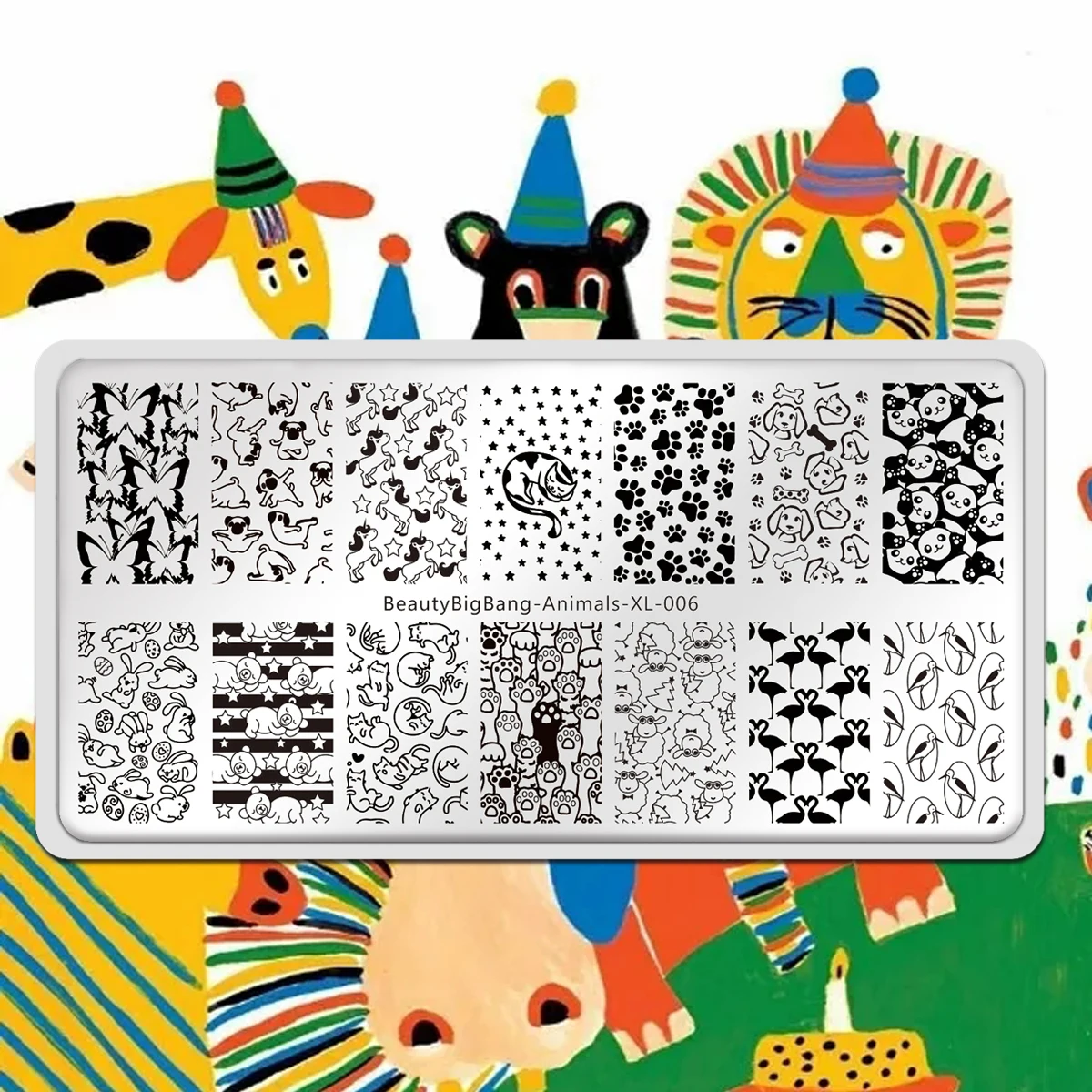 BeautyBigBang 2022 Nail Stamping Plates Animals Flamingo Zoo Dog Stainless Steel Stencil Mold Nail Art Templates Animals XL-006
BeautyBigBang 2022 Nail Stamping Plates Animals Flamingo Zoo Dog Stainless Steel Stencil Mold Nail Art Templates Animals XL-006