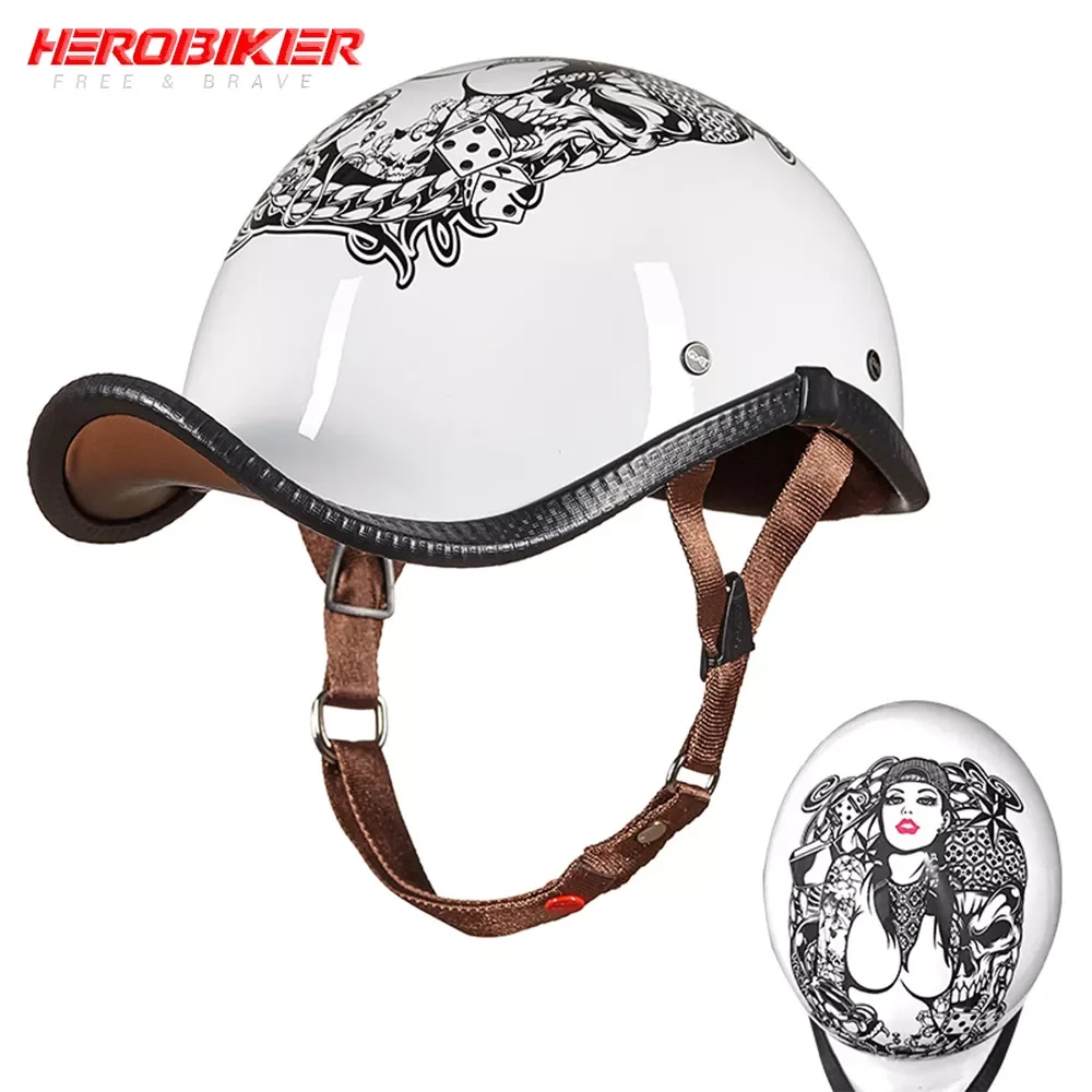HEROBIKER Retro Vintage Motorcycle Helmet Summer Breathable Moto Helmet Open Face Scooter Biker Motorbike Racing Riding Helmet
HEROBIKER Retro Vintage Motorcycle Helmet Summer Breathable Moto Helmet Open Face Scooter Biker Motorbike Racing Riding Helmet