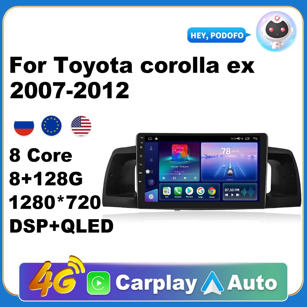 AI Voice Android Carplay Car Radio For Toyota Corolla ex 2007-2012 Android Auto 4G Multimedia Navigation GPS 2din autoradio
AI Voice Android Carplay Car Radio For Toyota Corolla ex 2007-2012 Android Auto 4G Multimedia Navigation GPS 2din autoradio