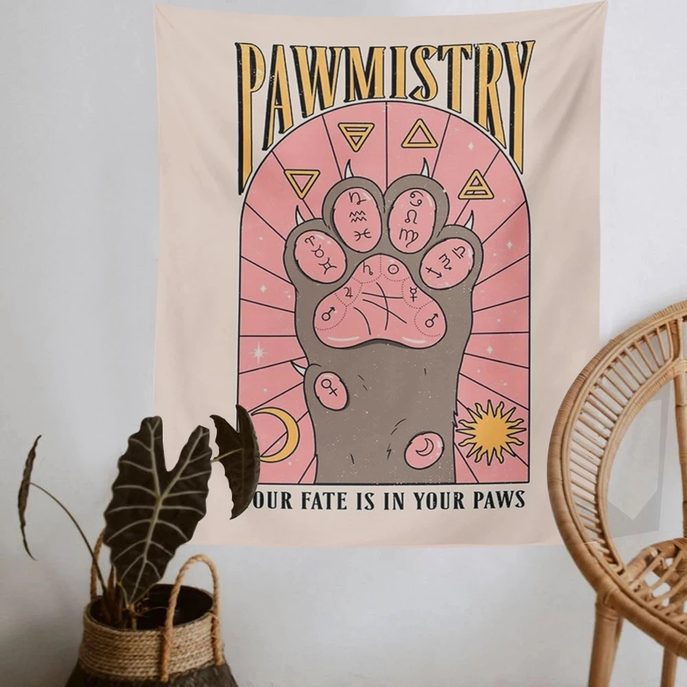 Cat Paws Tarot Tapestry Witchcraft Tapestry Bohemian Style Decoration Home Decoration Hippie Mattress Girls Dorm Room Decor
Cat Paws Tarot Tapestry Witchcraft Tapestry Bohemian Style Decoration Home Decoration Hippie Mattress Girls Dorm Room Decor