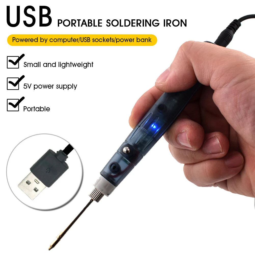 Портативный USB-паяльник, профессиональные электрические нагревательные инструменты, ручка со светосветильник индикатором, сварочный пистолет, инструмент для ремонта BGA
Портативный USB-паяльник, профессиональные электрические нагревательные инструменты, ручка со светосветильник индикатором, сварочный пистолет, инструмент для ремонта BGA