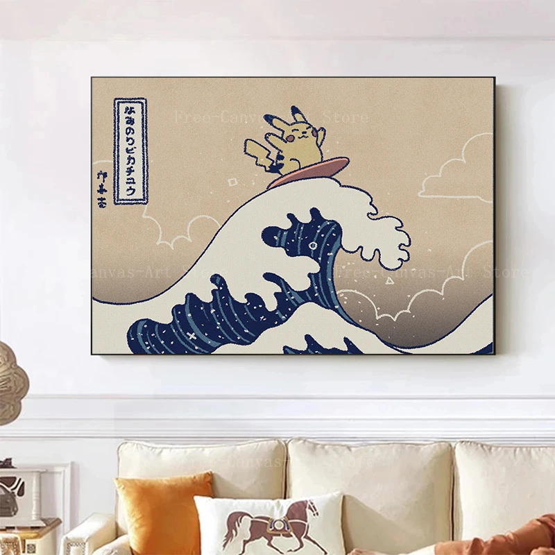 Pokemon Cartoon Anime Pikachu The Great Wave Off Kanagawa Posters Canvas Painting Wall Art Prints Pictures For Home Room Decor
Pokemon Cartoon Anime Pikachu The Great Wave Off Kanagawa Posters Canvas Painting Wall Art Prints Pictures For Home Room Decor