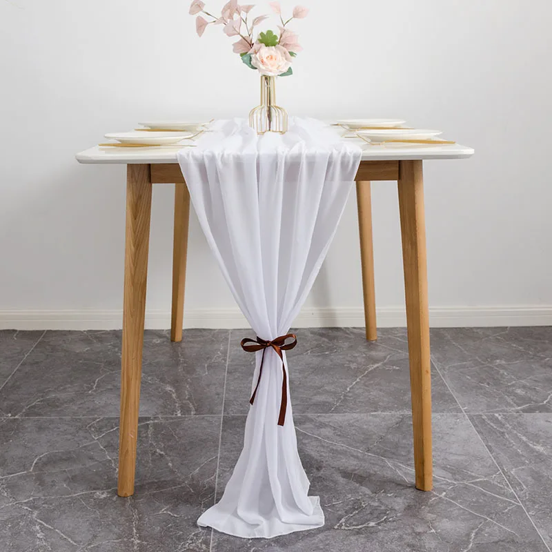 European style simple modern wedding banquet site table decoration table runner solid color fabric chiffon table runners
European style simple modern wedding banquet site table decoration table runner solid color fabric chiffon table runners