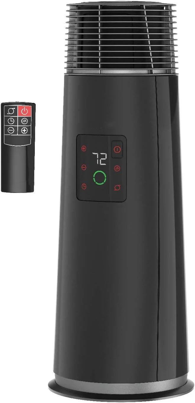 Oscillating Ceramic Heater for Home with Tip-Over Safety, Adjustable Thermostat, Timer, Remote and 3 Speeds, 24 Inches, Black,
Oscillating Ceramic Heater for Home with Tip-Over Safety, Adjustable Thermostat, Timer, Remote and 3 Speeds, 24 Inches, Black,