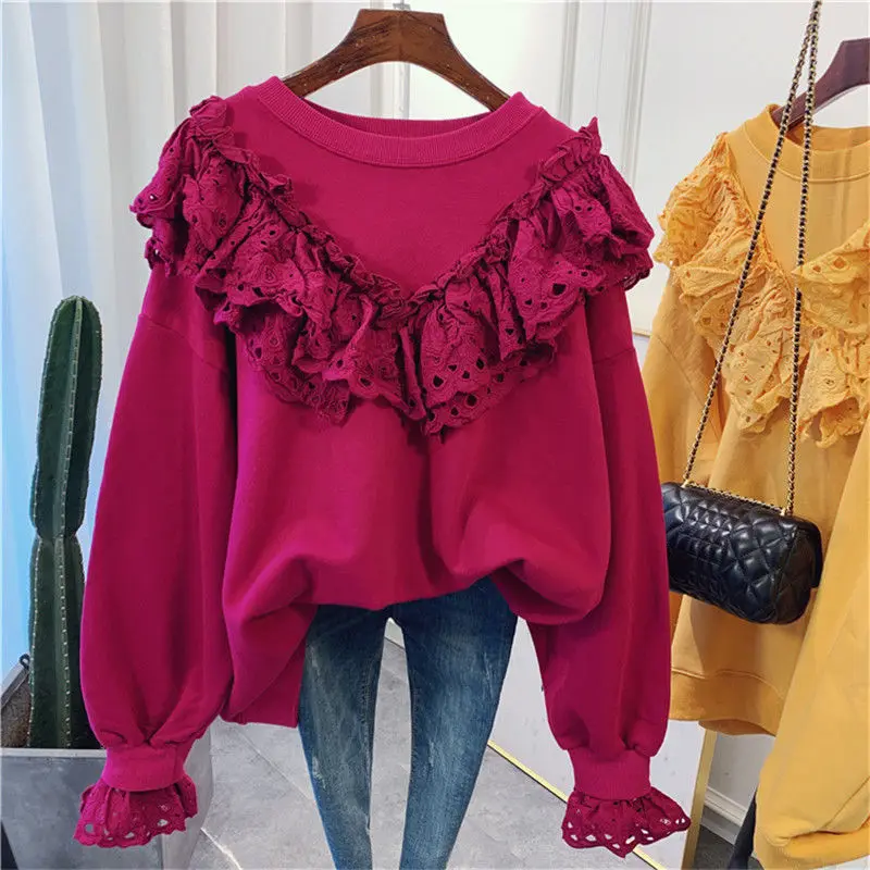 Japanese Preppy Style Long Sleeve Hoodies 2022 New Fashion Ruffles O Neck Women Sweatshirts Korean Chic Kawaii Hoodie
Japanese Preppy Style Long Sleeve Hoodies 2022 New Fashion Ruffles O Neck Women Sweatshirts Korean Chic Kawaii Hoodie