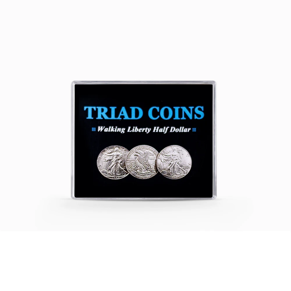 Triad Coins (Walking Liberty Half Dollar) Coin Magic Trick Close Up Magic Magia Magie Magicians Prop Illusion Gimmick + Tutorial
Triad Coins (Walking Liberty Half Dollar) Coin Magic Trick Close Up Magic Magia Magie Magicians Prop Illusion Gimmick + Tutorial
