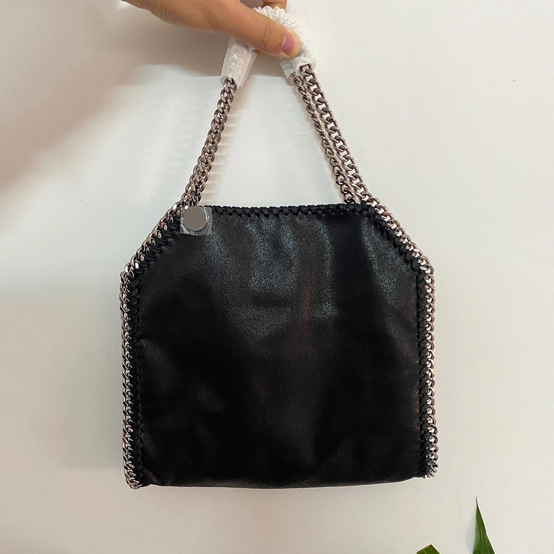 Модная черная женская сумка через плечо с цепочкой Стелла Высококачественная