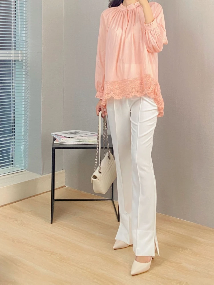 Women Shirts 2022 Spring and Summer New Shirt Casual Pink Pullover Cotton Shirt Ladies Top
Women Shirts 2022 Spring and Summer New Shirt Casual Pink Pullover Cotton Shirt Ladies Top