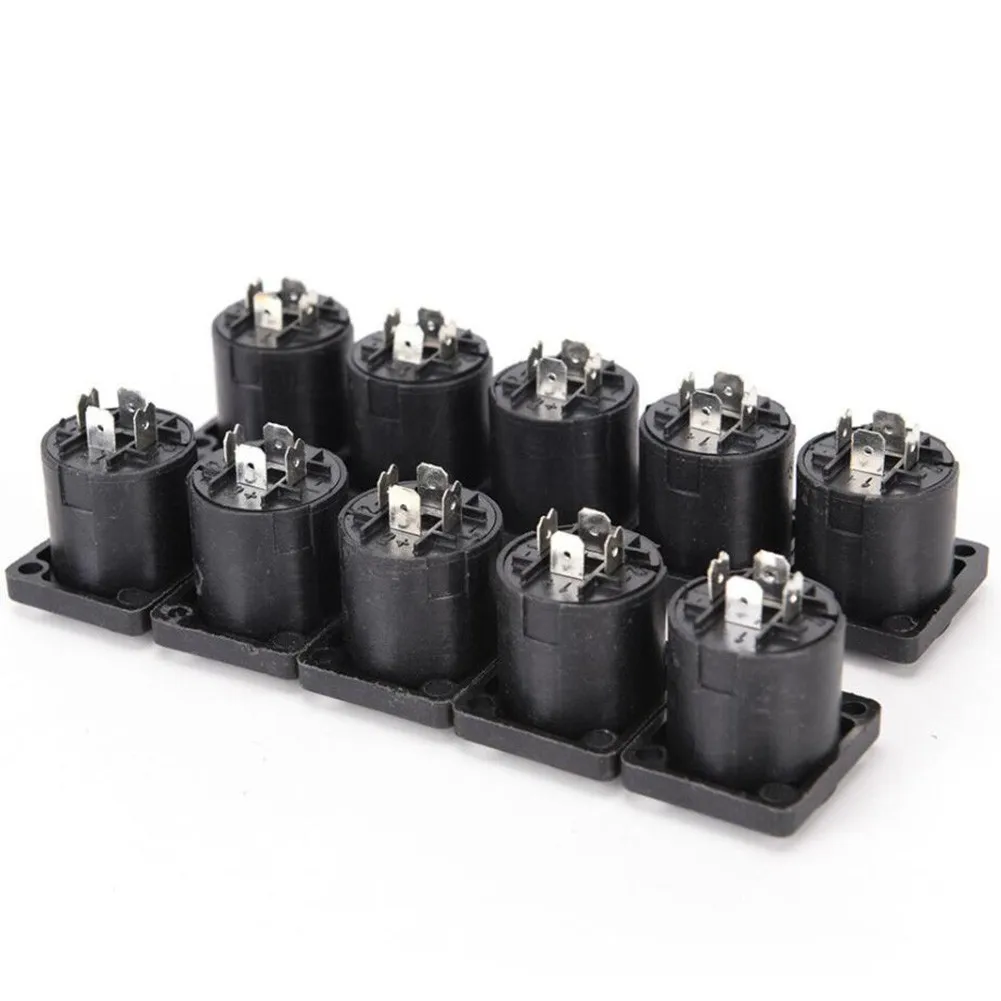 10Pcs 4 Pin Speakon Speaker Female Jack Compatible Audio Cable Panel Socket Connector Panel Mount 4 Poles Powercon Connect
10Pcs 4 Pin Speakon Speaker Female Jack Compatible Audio Cable Panel Socket Connector Panel Mount 4 Poles Powercon Connect