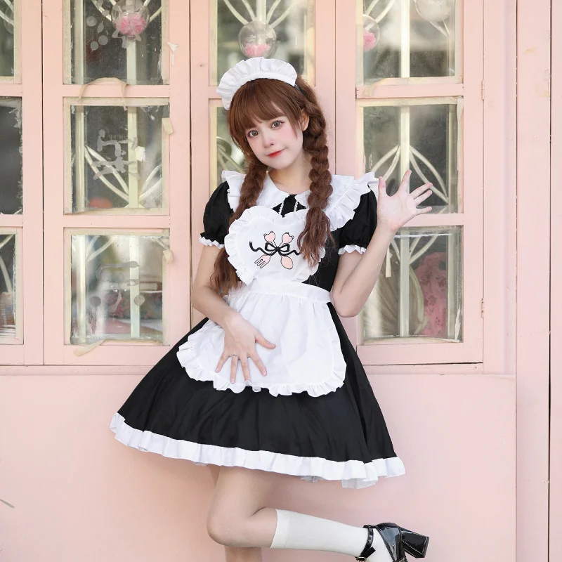 

Women Maid Outfit Anime Long Dress Lolita Cosplay Apron Dress Suit Japanese Anime Cos Kawaii Jk Girl Maid Costume Party Clothes