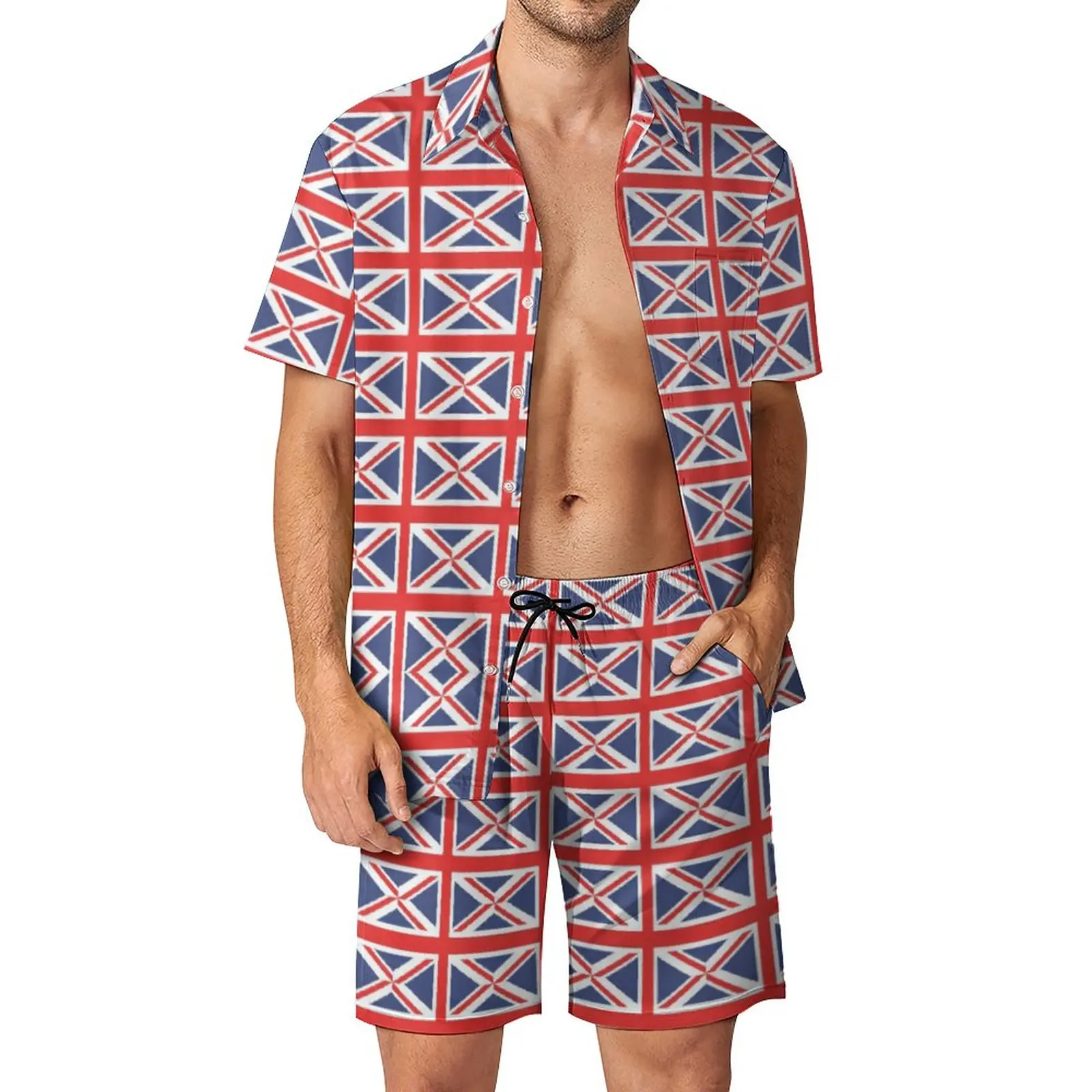 

Union Jack Flag of The United Kingdom. Tapestry Y Men's Beach Suit Unique 2 Pieces Coordinates top Quality Running USA Size