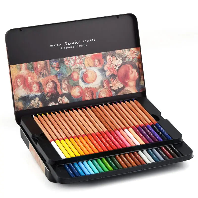 24/36/48/72/100/120 Oily Color Pencils Tin box Professional Sketch Coloured Drawing Pencil For School Art Supplies
24/36/48/72/100/120 Oily Color Pencils Tin box Professional Sketch Coloured Drawing Pencil For School Art Supplies