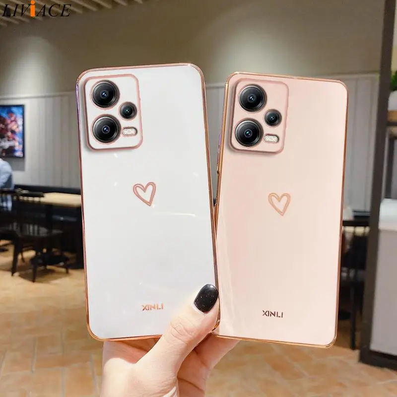 Square Mirror Plating Love Heart Phone Case On For Xiaomi Redmi Note 12 Pro Plus Note12 Note12pro 12Pro 5G 4G Silicone Cover 
Square Mirror Plating Love Heart Phone Case On For Xiaomi Redmi Note 12 Pro Plus Note12 Note12pro 12Pro 5G 4G Silicone Cover