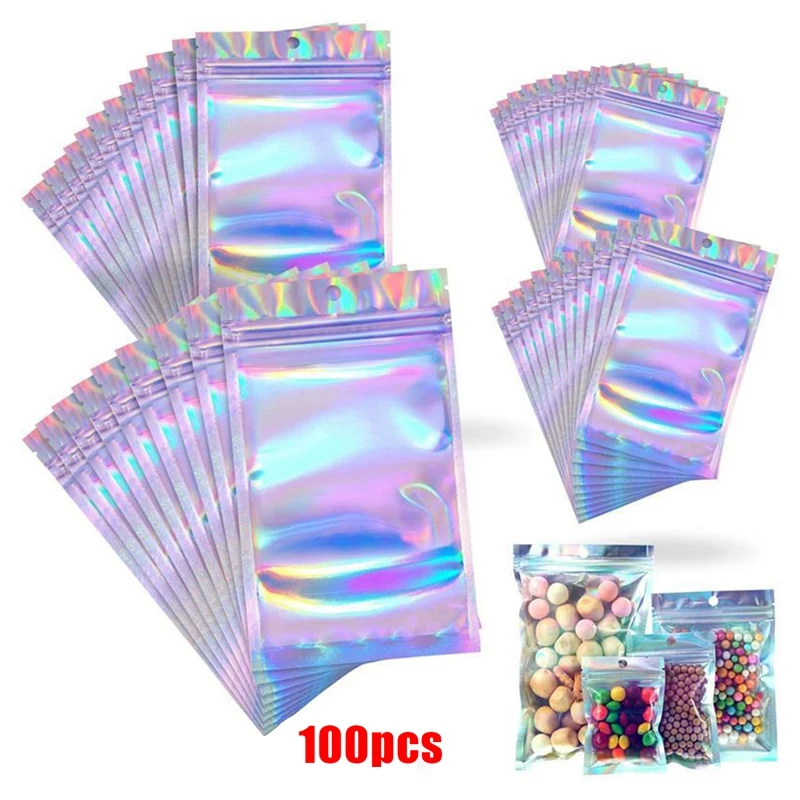 100 Pcs Holographic Packaging Bags For Party Favor Food Storage (Holographic Color, 4X6 Inch And 7X10 Inch)
100 Pcs Holographic Packaging Bags For Party Favor Food Storage (Holographic Color, 4X6 Inch And 7X10 Inch)