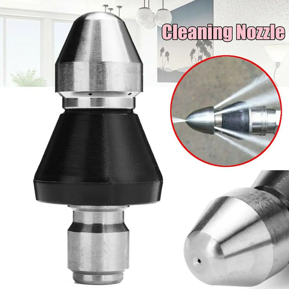 1/4 High Pressure Drain Nozzle Sewer Pipe Cleaner Jet Pressure Washer AU 1 Front Spray And 6 Rear Spray
1/4 High Pressure Drain Nozzle Sewer Pipe Cleaner Jet Pressure Washer AU 1 Front Spray And 6 Rear Spray