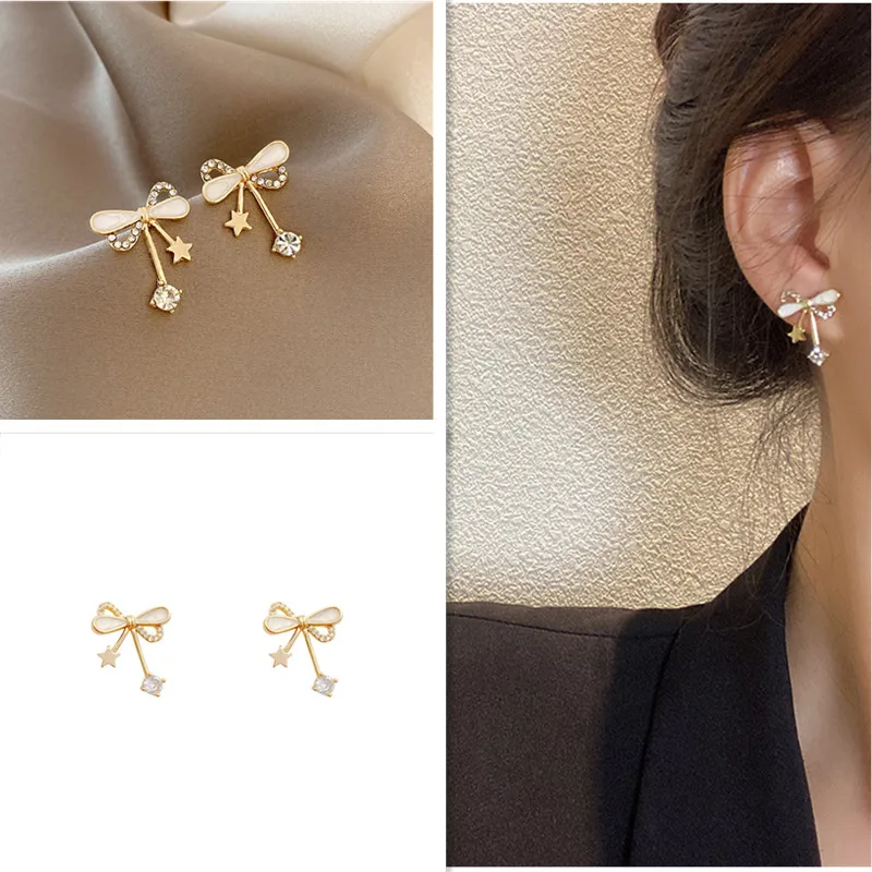 Fashion Jewelry Stud Earrings for Women Simple Bowknot Earrings Niche Cold Air Temperament Trend Earrings Star Creative Jewelry
Fashion Jewelry Stud Earrings for Women Simple Bowknot Earrings Niche Cold Air Temperament Trend Earrings Star Creative Jewelry