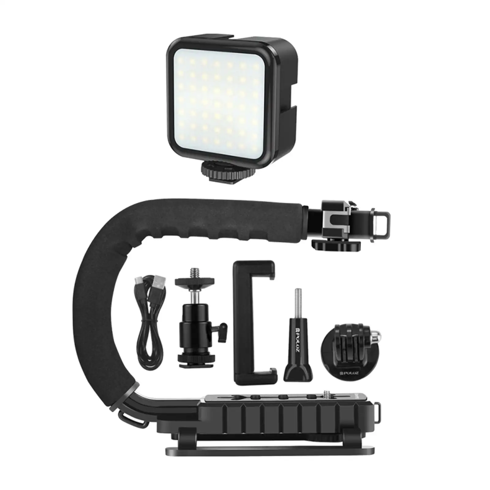 

C Shape DV Bracket Stabilizer LED light Kit Handheld Film Making Photography for All Slr Cameras and Home DV Camera