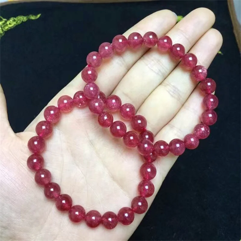 Natural Strawberry Quartz Bracelets Yoga Crystal Bracelets For Men Women Elastic Rope Jewelry Valentine Gift 1pcs
Natural Strawberry Quartz Bracelets Yoga Crystal Bracelets For Men Women Elastic Rope Jewelry Valentine Gift 1pcs