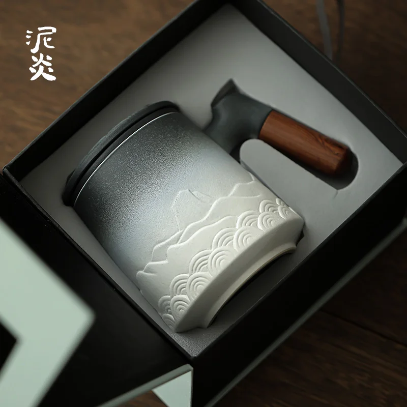 Yuanshanxing ceramic filter tea mug mug tea separation tea cup office with lid personal cup customization
Yuanshanxing ceramic filter tea mug mug tea separation tea cup office with lid personal cup customization