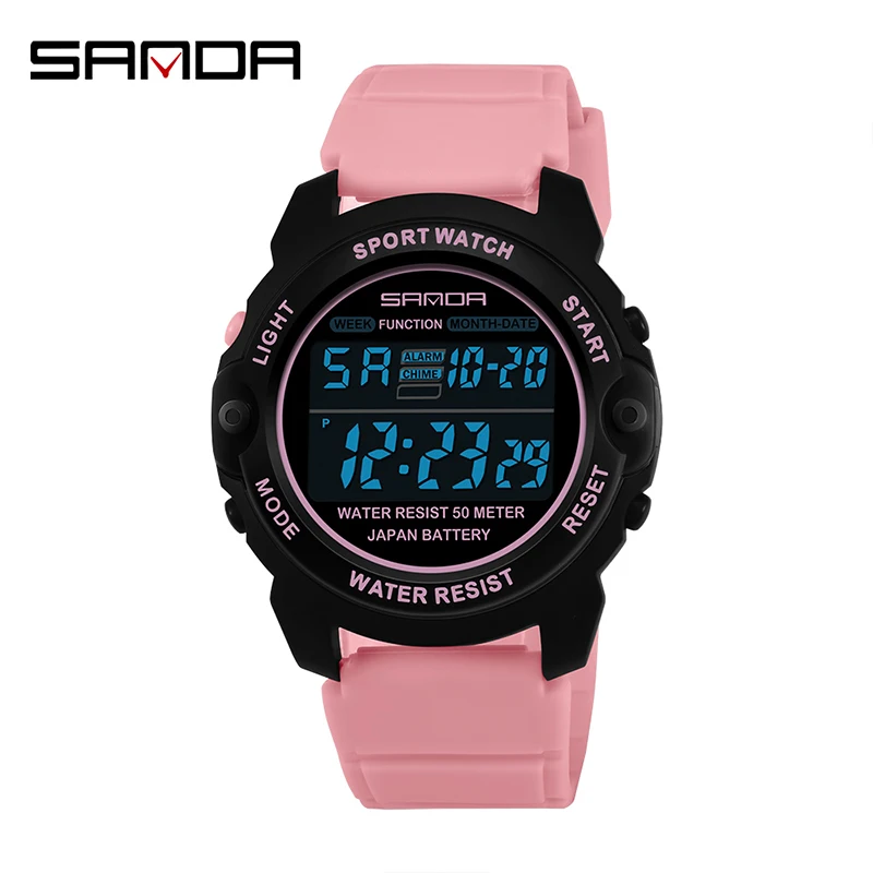 

2023 Sanda Sports Women Watches Fashion Casual Waterproof Led Digital Watch Female Wristwatches For Clock Relogio Feminino 6003