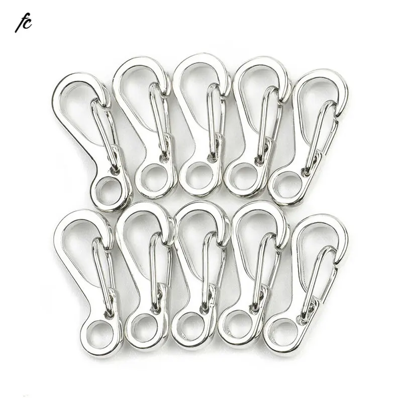 10Pcs/Set Carabiner Mini Stainless Steel Key Buckle Snap Spring Clip Hook Metal Crafts D Rings Easy To Carry
10Pcs/Set Carabiner Mini Stainless Steel Key Buckle Snap Spring Clip Hook Metal Crafts D Rings Easy To Carry