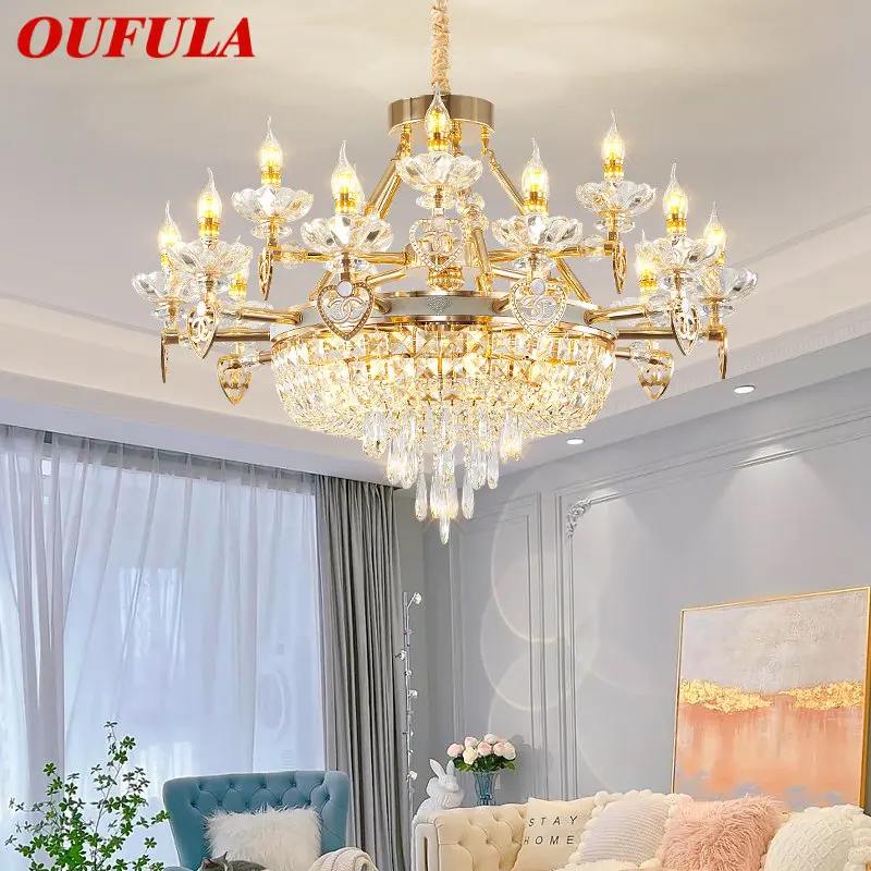 OUFULA European Hanging Chandelier Simple Luxury Crystal LED Pendant Lamp Modern for Home Living Dining Room Bedroom Light
OUFULA European Hanging Chandelier Simple Luxury Crystal LED Pendant Lamp Modern for Home Living Dining Room Bedroom Light