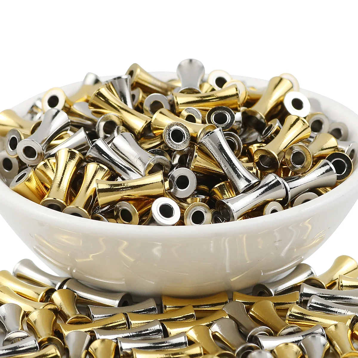 4 × 8/5 5 12 мм Гладкая золотистая Серебристая бамбуковая распорка из нержавеющей