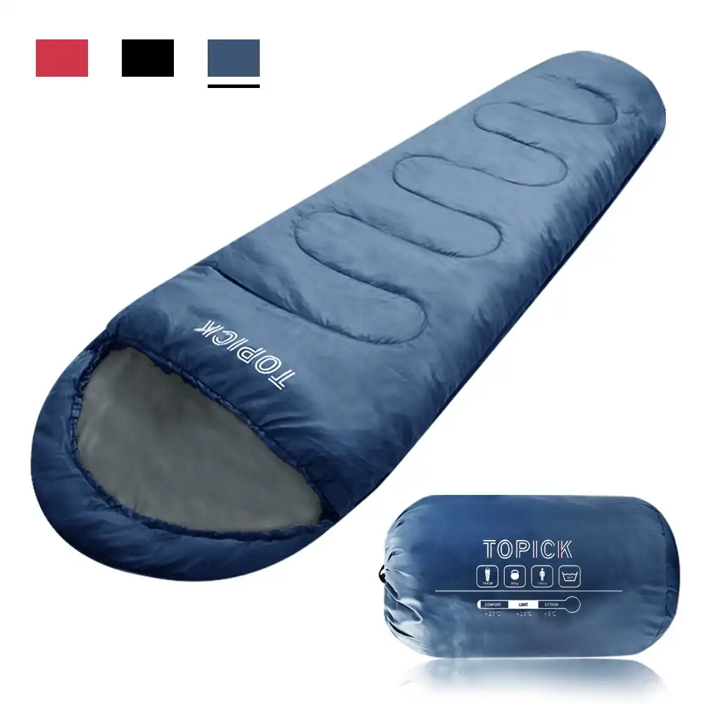 Rectangular Sleeping Bag for Camping W30" x L77" Blue Envelope Portable Lightweight with Compression Sack
Rectangular Sleeping Bag for Camping W30" x L77" Blue Envelope Portable Lightweight with Compression Sack