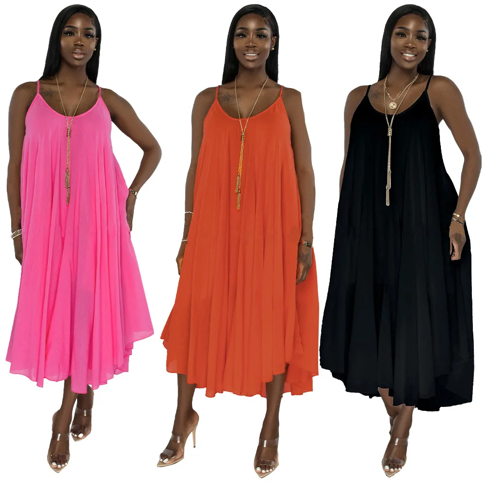 Women's 2022 New Candy Color Beach Dress Chiffon Sling Open Back Dress Vestidos Femininos Frete Grátis Spaghetti Strap K10136
Women's 2022 New Candy Color Beach Dress Chiffon Sling Open Back Dress Vestidos Femininos Frete Grátis Spaghetti Strap K10136