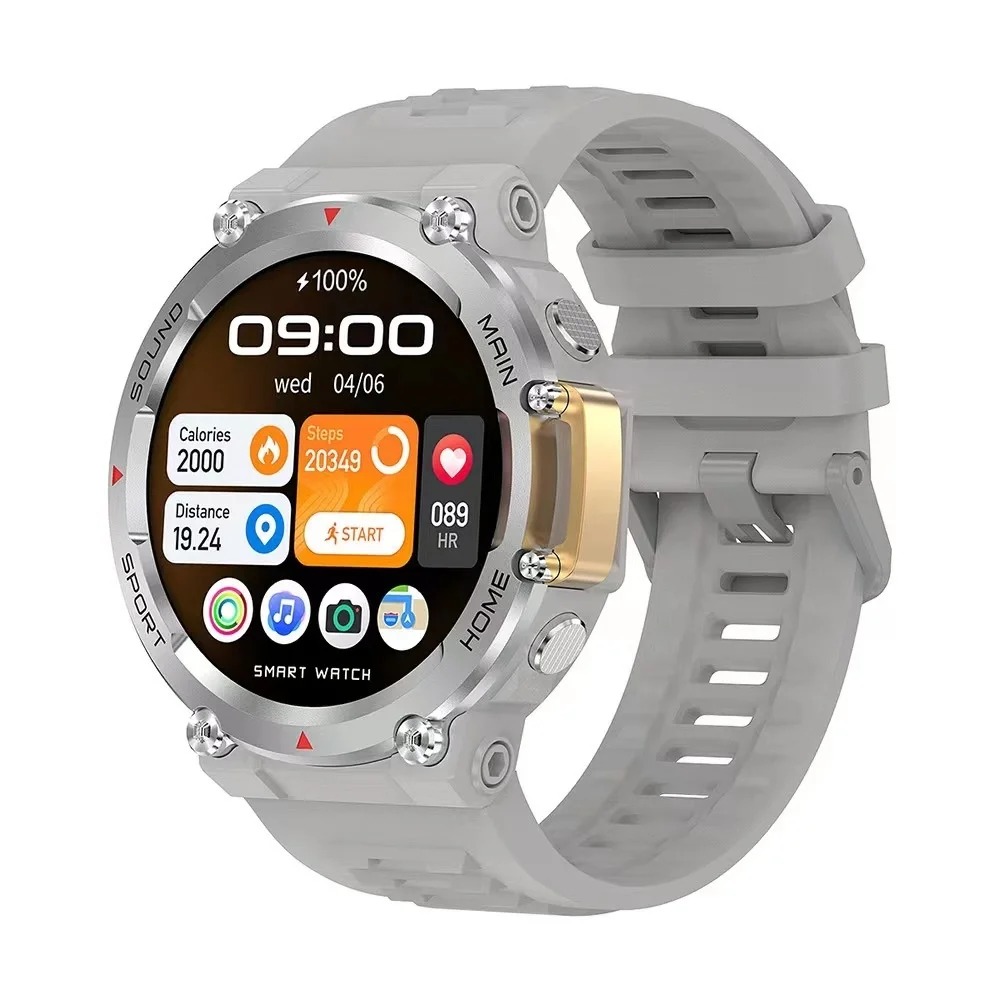 

2023 Military Smart Watch Men Android Sports GPS Route Track Fitness Tracker 1.5 Inch Big Screen 5 Days Battery Life Smartwatch