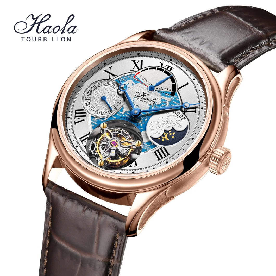 HAOFA TIANGONG Tourbillon Automatic Movement Watch Men Day And Date Mechanical Watch For Men Tourbillon Moon Phase orologio uomo
HAOFA TIANGONG Tourbillon Automatic Movement Watch Men Day And Date Mechanical Watch For Men Tourbillon Moon Phase orologio uomo