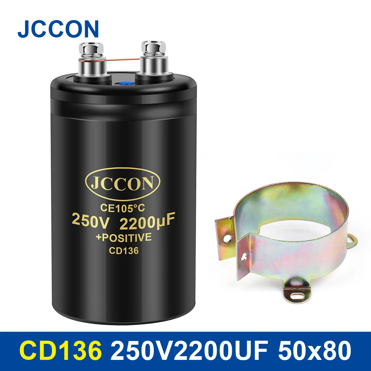 JCCON Bolt Electrolytic Capacitor 250V2200UF 50x80mm CD136 Screw Capacitors CE105℃ Original &Brand New With Bracket 2000Hours
JCCON Bolt Electrolytic Capacitor 250V2200UF 50x80mm CD136 Screw Capacitors CE105℃ Original &Brand New With Bracket 2000Hours