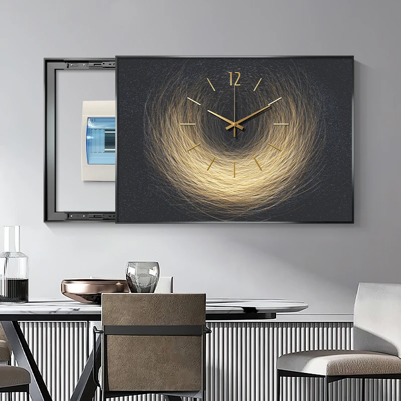 2022 Light luxury meter box decorative painting with clock push and pull to block living room switch box hanging painting
2022 Light luxury meter box decorative painting with clock push and pull to block living room switch box hanging painting