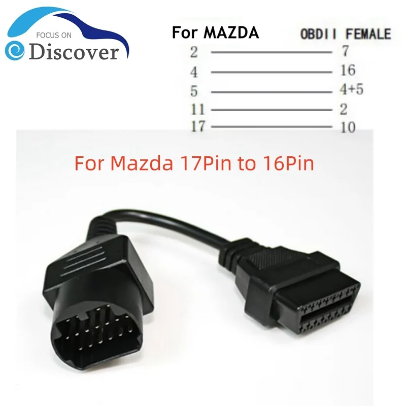 Диагностический Кабель OBD2 Для Mazda, 17-контактный, Адаптер
Диагностический Кабель OBD2 Для Mazda, 17-контактный, Адаптер