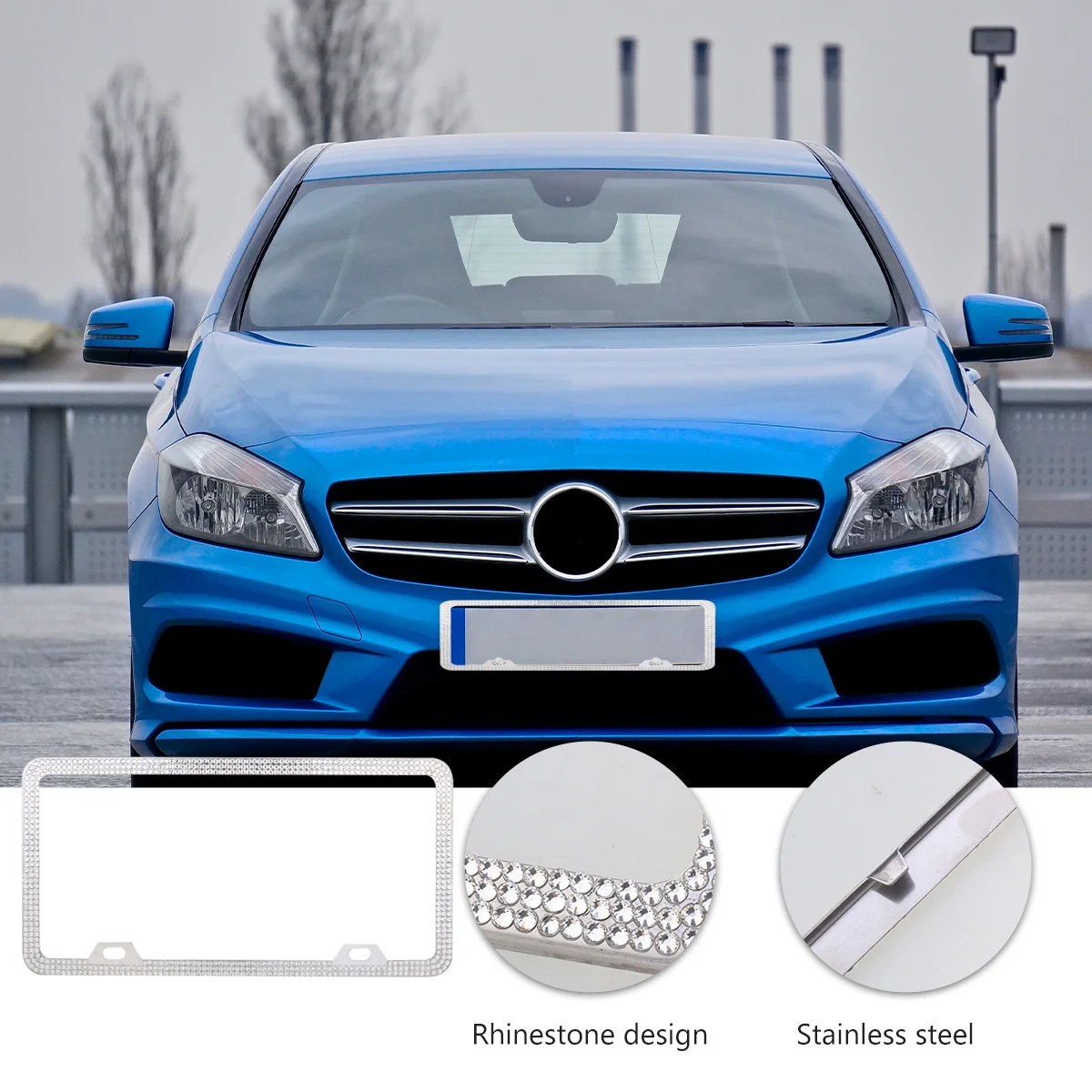 2 Pcs License Plate Frame Car Holders Cars Stainless Steel US Standard Crystal Rhinestone
2 Pcs License Plate Frame Car Holders Cars Stainless Steel US Standard Crystal Rhinestone