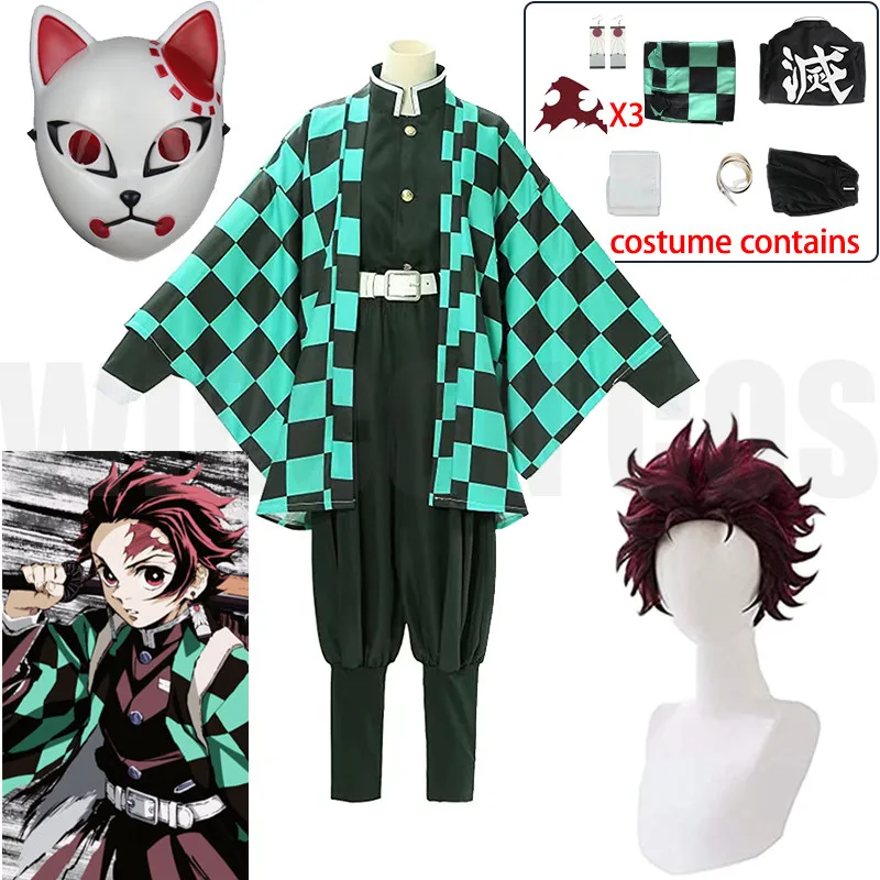 Tanjirou Kamado Cosplay Anime Demon Slayer Kimetsu No Yaiba Cosplay Costume Uniform Haori Kimono Wig Suit Halloween Adult Child
Tanjirou Kamado Cosplay Anime Demon Slayer Kimetsu No Yaiba Cosplay Costume Uniform Haori Kimono Wig Suit Halloween Adult Child