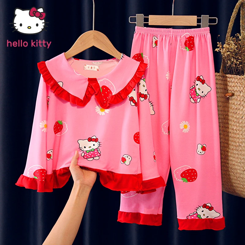 Hello Kitty Spring/Fall Girls Long sleeve Embroidered Pyjamas Set Baby clothes Children's Clothing set Pyjamas 
Hello Kitty Spring/Fall Girls Long sleeve Embroidered Pyjamas Set Baby clothes Children's Clothing set Pyjamas