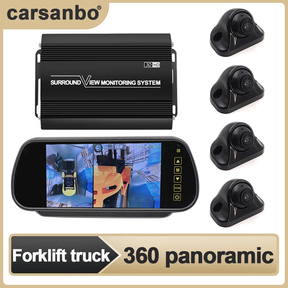 Carsanbo 360 Bird's-eye View Camera Night Vision Seamless Panoramic 3D 1080P 225 Sony Camera Chip Car DVR Suitable for Forklift
Carsanbo 360 Bird's-eye View Camera Night Vision Seamless Panoramic 3D 1080P 225 Sony Camera Chip Car DVR Suitable for Forklift