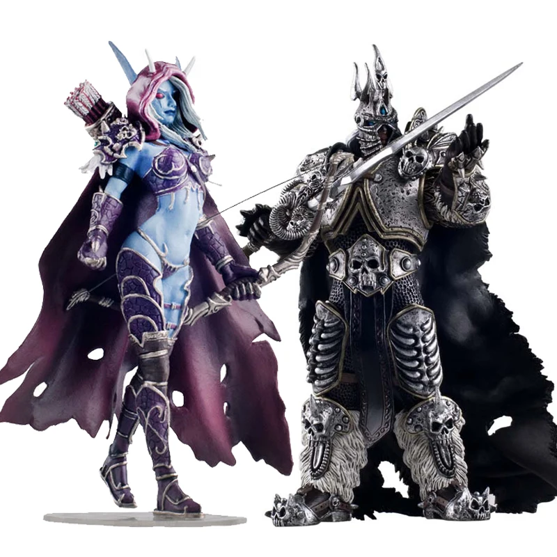 

WOW Fall of The Lich King Arthas Sylvanas Windrunner Sylvan Archery Queen World Of Warcraft Dota Menethil Action Figure Anime