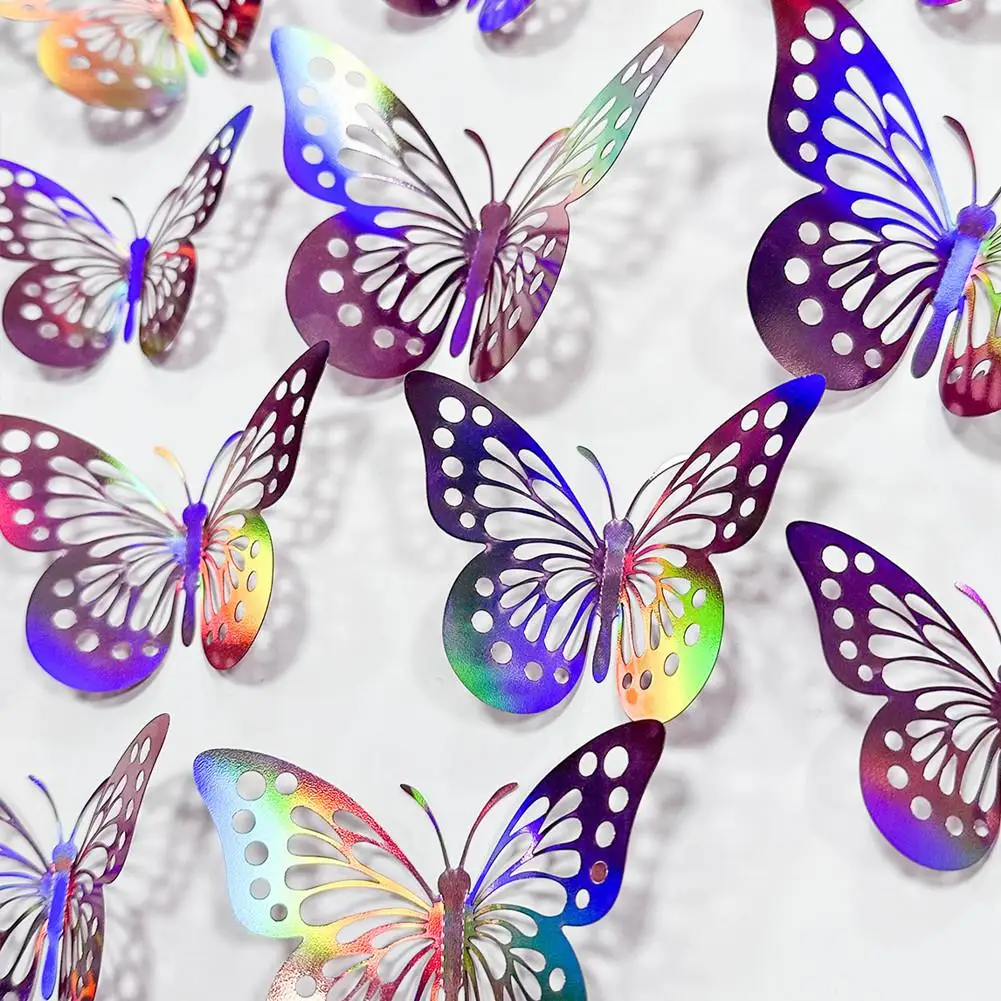 12pcs 3d Colorful Hollow Butterfly Wall Stickers Diy Art Murals For Home Bedroom Living Room Tv Background Decoration Wholesale 
12pcs 3d Colorful Hollow Butterfly Wall Stickers Diy Art Murals For Home Bedroom Living Room Tv Background Decoration Wholesale