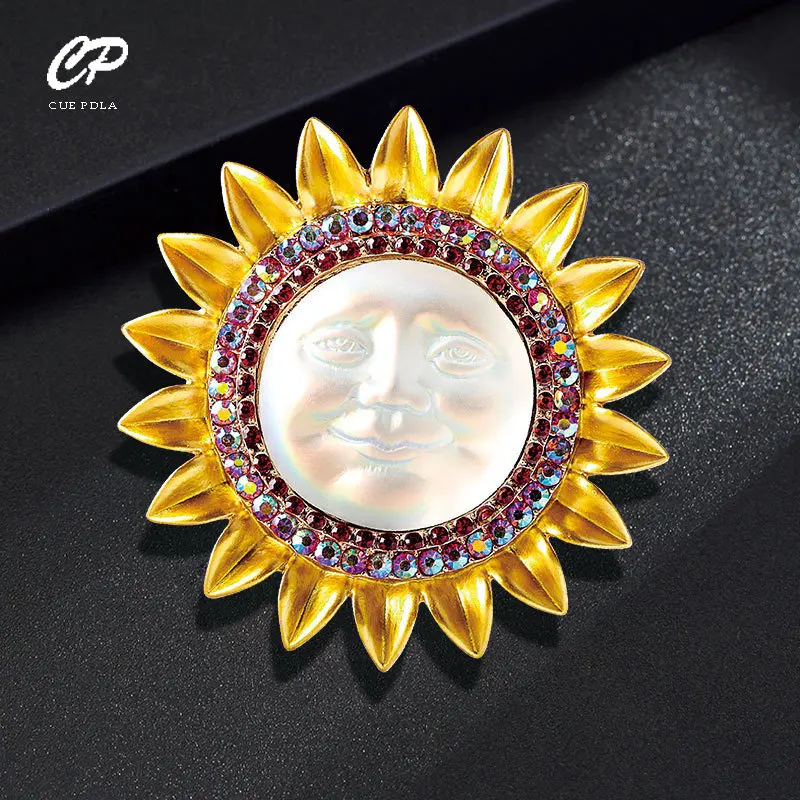 Medieval Retro Heavy Industry Sun Smiling Face Brooch Baroque Clothing Accessories Sunflower Women's Corsage
Medieval Retro Heavy Industry Sun Smiling Face Brooch Baroque Clothing Accessories Sunflower Women's Corsage