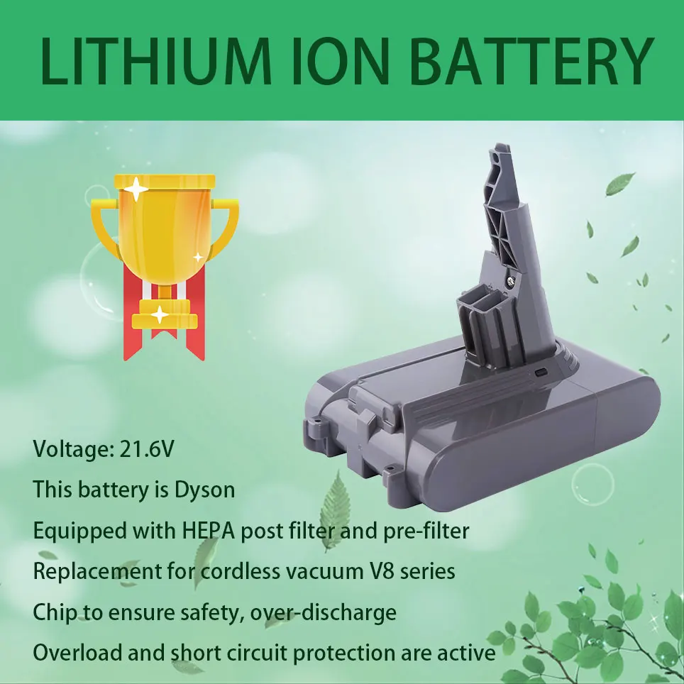 Сменная батарея Elephant LY V7 подходит для Dyson V7 аккумулятор V7 Absolute V7 Motorhead V7 Animal Plus V7 автомобиль + лодка
Сменная батарея Elephant LY V7 подходит для Dyson V7 аккумулятор V7 Absolute V7 Motorhead V7 Animal Plus V7 автомобиль + лодка