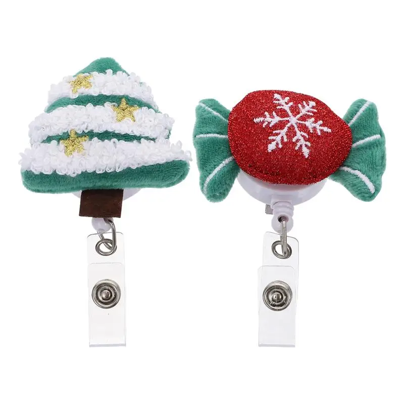 2Pcs Christmas Retractable Badge Clips Cartoon Xmas Tree Candy Shape Badge Holders
2Pcs Christmas Retractable Badge Clips Cartoon Xmas Tree Candy Shape Badge Holders