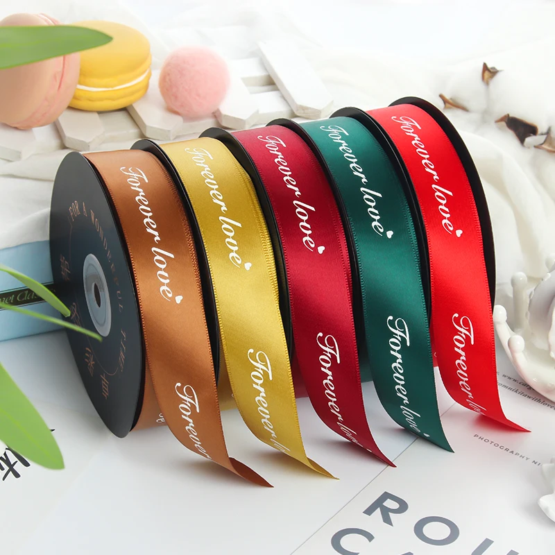 45meters/roll wide 25mm print “forever love” ribbon for wedding site decoration Holiday Gift Birthday Cake Wrapping Ribbon
45meters/roll wide 25mm print “forever love” ribbon for wedding site decoration Holiday Gift Birthday Cake Wrapping Ribbon